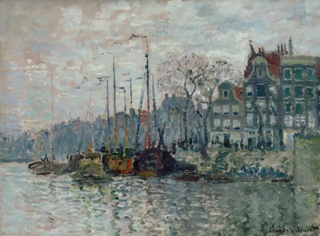 Vista del Prins Hendrikkade y del Kromme Waal en Ámsterdam