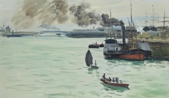 Vue d'un port