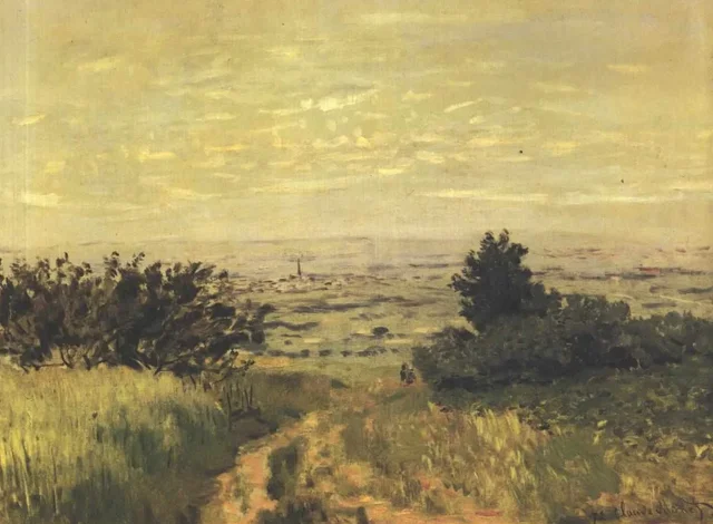 Vista de llanura en Argenteuil, colinas de Sannois