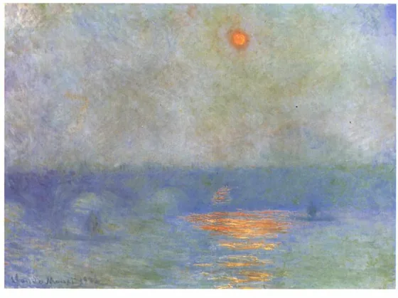 Waterloo Bridge: le soleil dans le brouillard