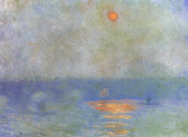 Waterloo Bridge: le soleil dans le brouillard, Claude Monet