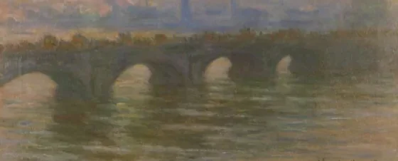 Waterloo Bridge, overcast weather