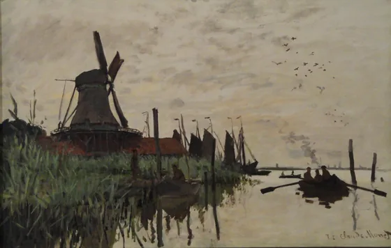 Windmill and Boats near Zaandam