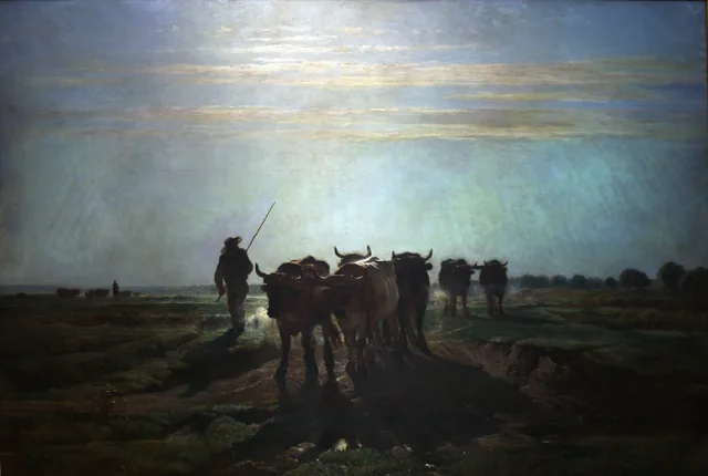 Oxen Going to Plough, Morning Effect