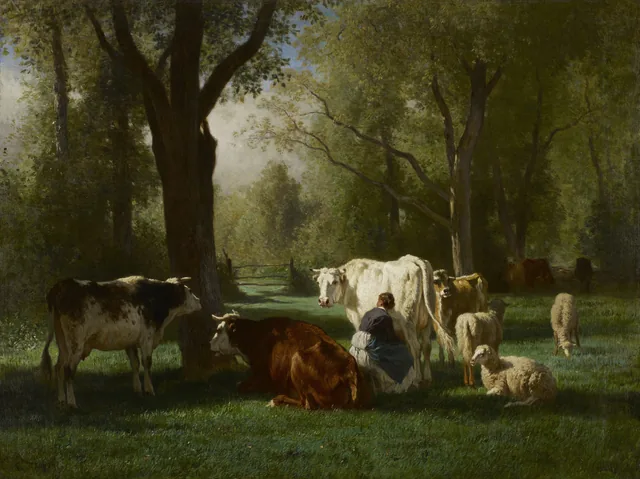 Landscape with Cattle and Sheep, Constant Troyon