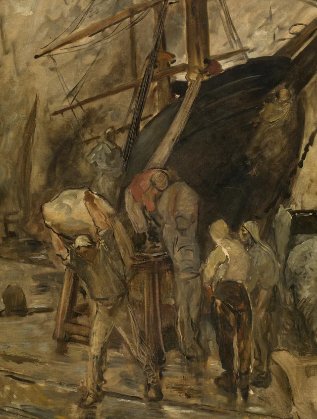 Descarregamento de um veleiro, Constantin Meunier