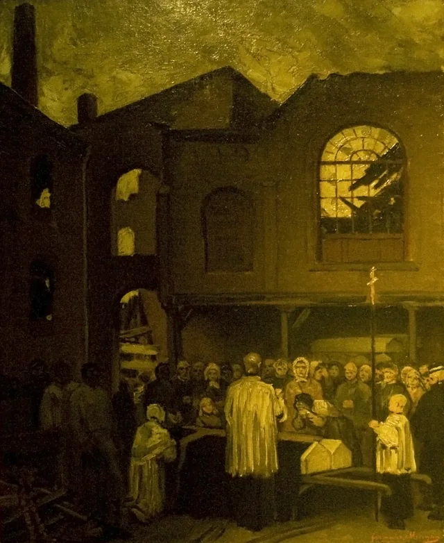 O enterro na mina de carvão / A bênção dos caixões, Constantin Meunier