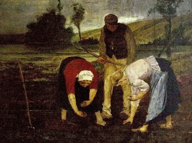 Los arrancadores de patatas / La cosecha, Constantin Meunier