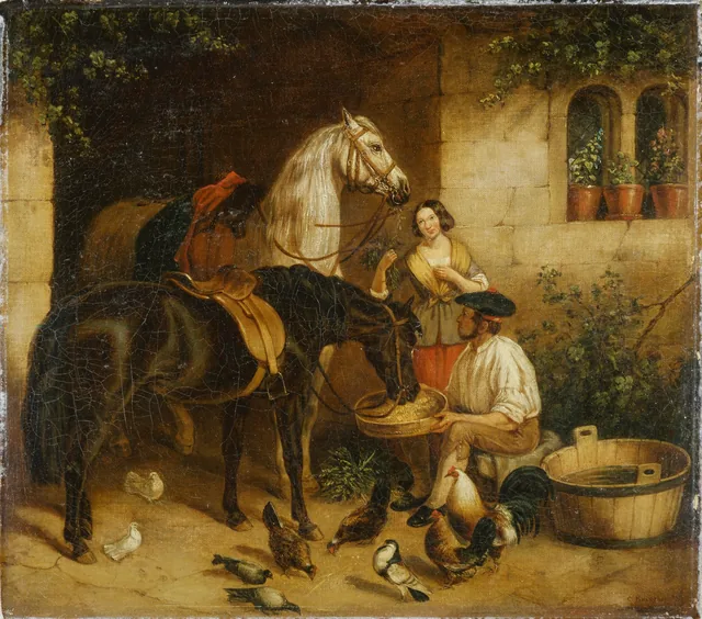 A Refeição do cavalo, Cornelius Krieghoff