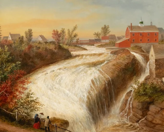 Las cataratas de Lorette, cerca de Quebec, Cornelius Krieghoff