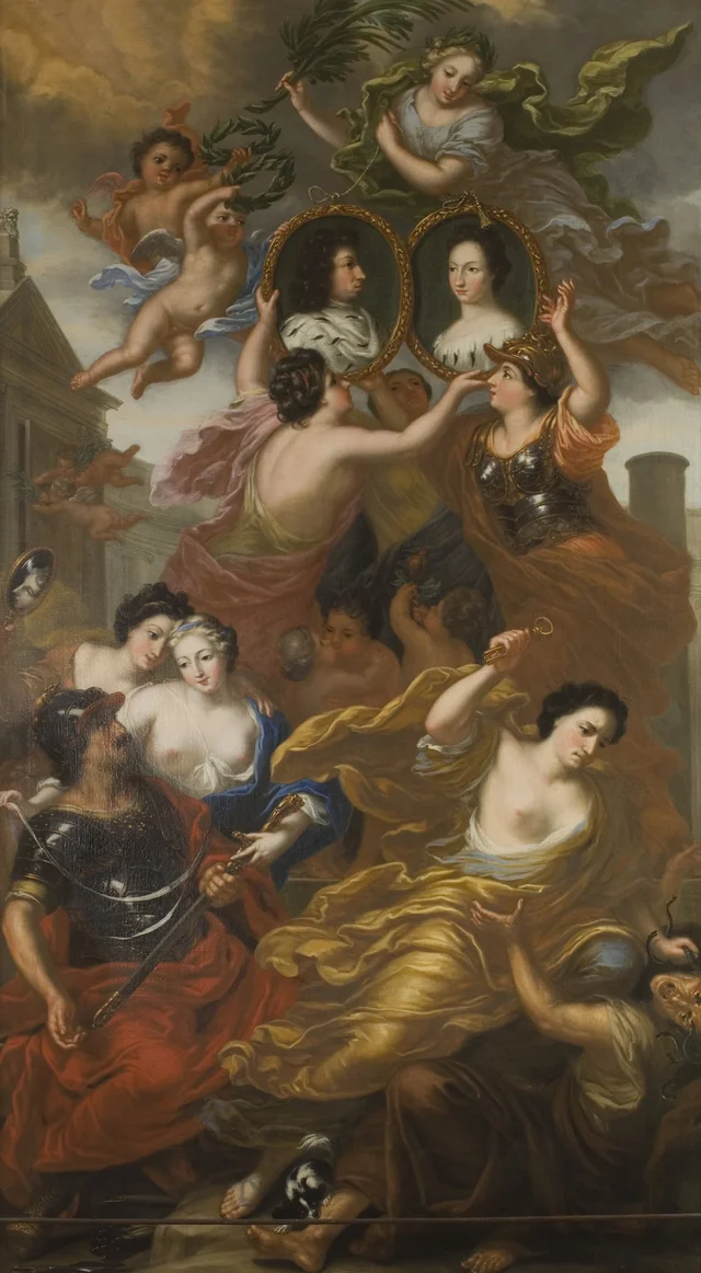 Alegoria da união do rei Carlos XI e da rainha Ulrica Leonor, David Klöcker Ehrenstrahl