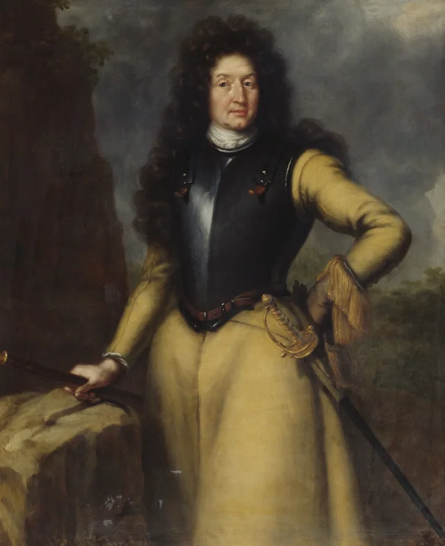 Axel Wachtmeister af Mälsåker (1643-1699), conde, conselheiro real, marechal de campo, presidente do Colégio de Guerra, casado com a baronesa Anna Maria Soop af Limingo, David Klöcker Ehrenstrahl