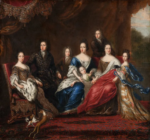 Retrato de grupo da família de Carlos XI, David Klöcker Ehrenstrahl