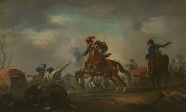 Hussars Attacking a Baggage Wagon