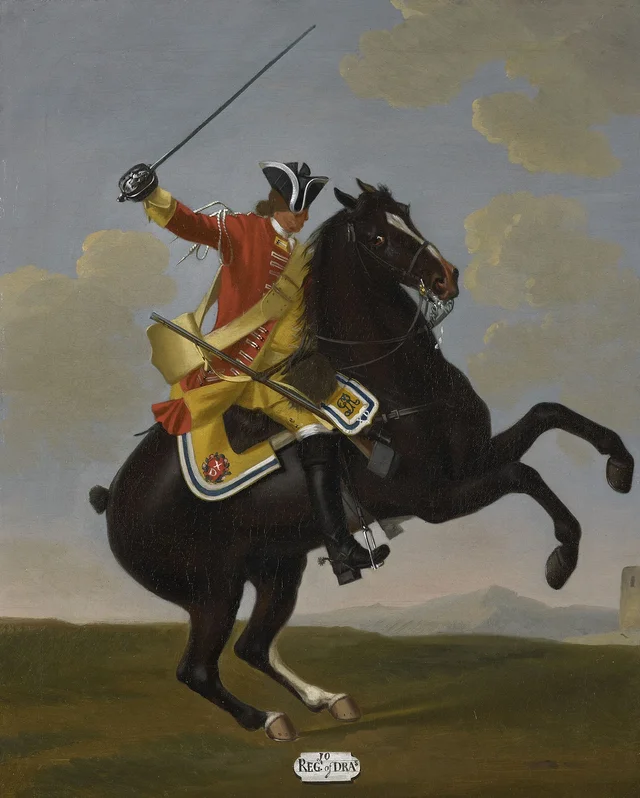 Soldado, 10.º regimiento de dragones, 1751, David Morier