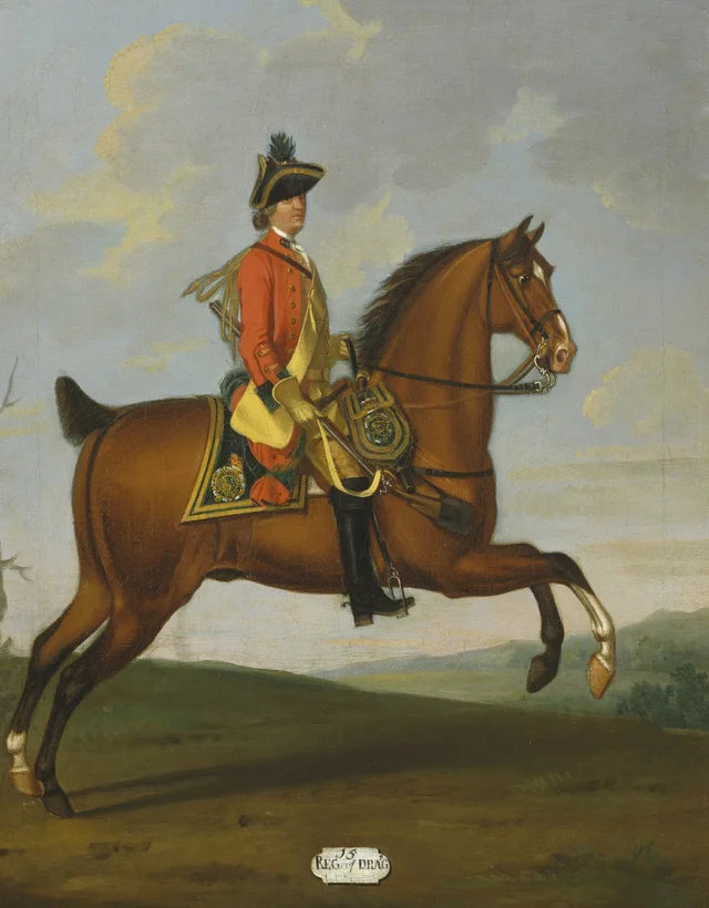 Soldado, 15.º regimiento de dragones (el del duque de Cumberland), David Morier
