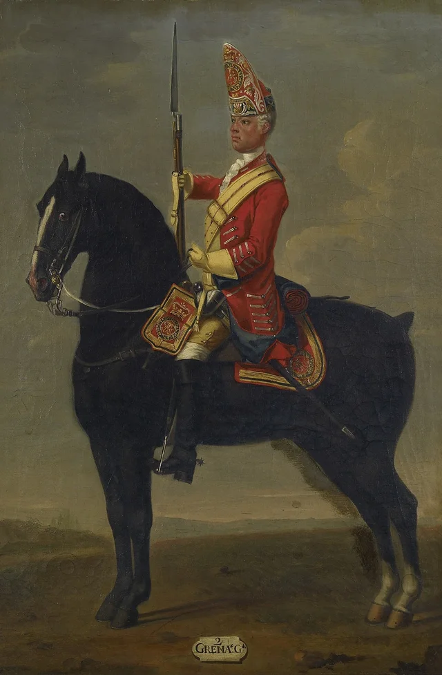 Soldado, 2.ª tropa de los Horse Grenadier Guards, 1751, David Morier
