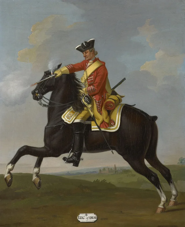 Soldado, 8.º regimiento de dragones, 1751, David Morier
