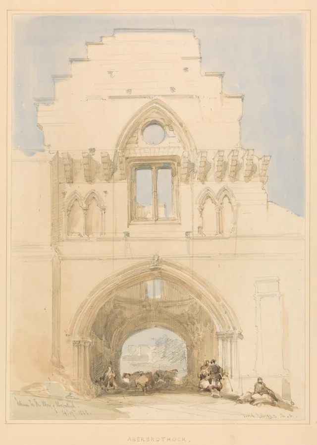 A abadia de Arbroath (Aberbrothock), David Roberts