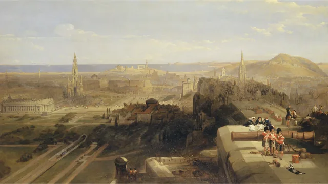 Edimburgo vista do castelo, David Roberts