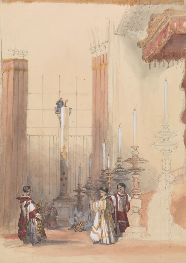 Estudo preparatório para "A catedral de Sevilha", David Roberts