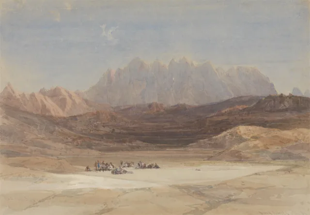 A planície de El Raheh, monte Sinai, David Roberts