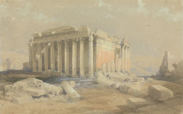 El templo de Baalbek, David Roberts