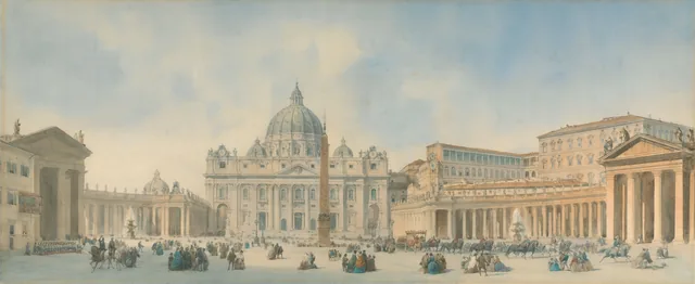 Vista de São Pedro, Roma, David Roberts