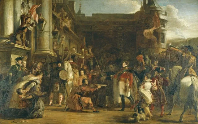 The Entrance of George IV at Holyroodhouse, David Wilkie