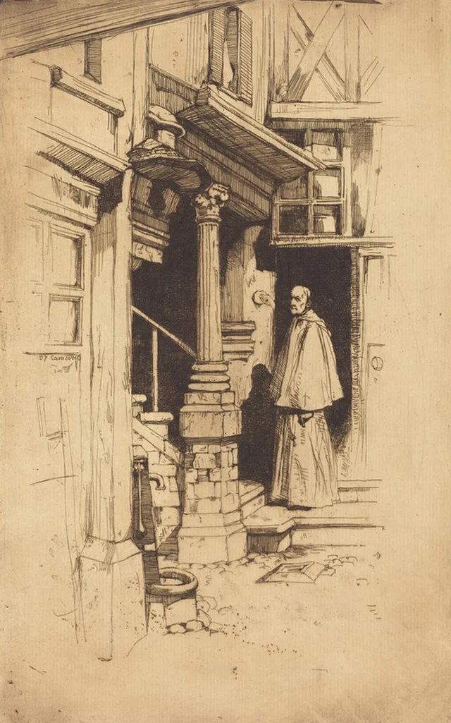 Patio, calle Ampère, Ruan, David Young Cameron