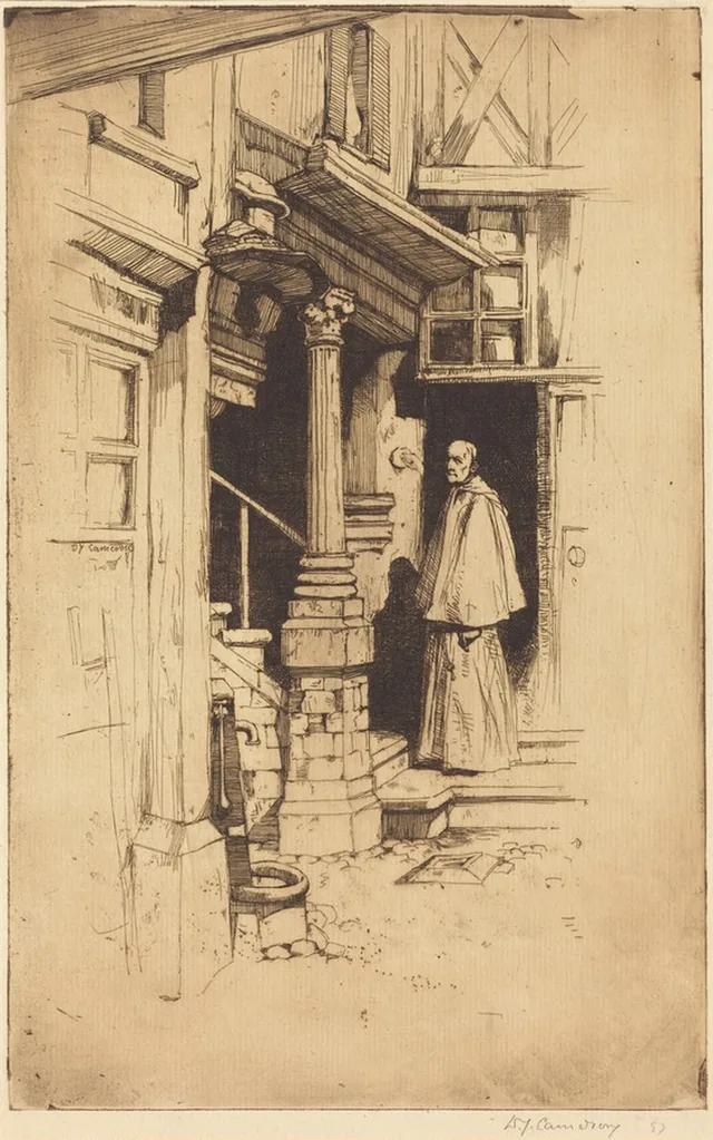 Pátio, rue Ampère, Rouen, David Young Cameron