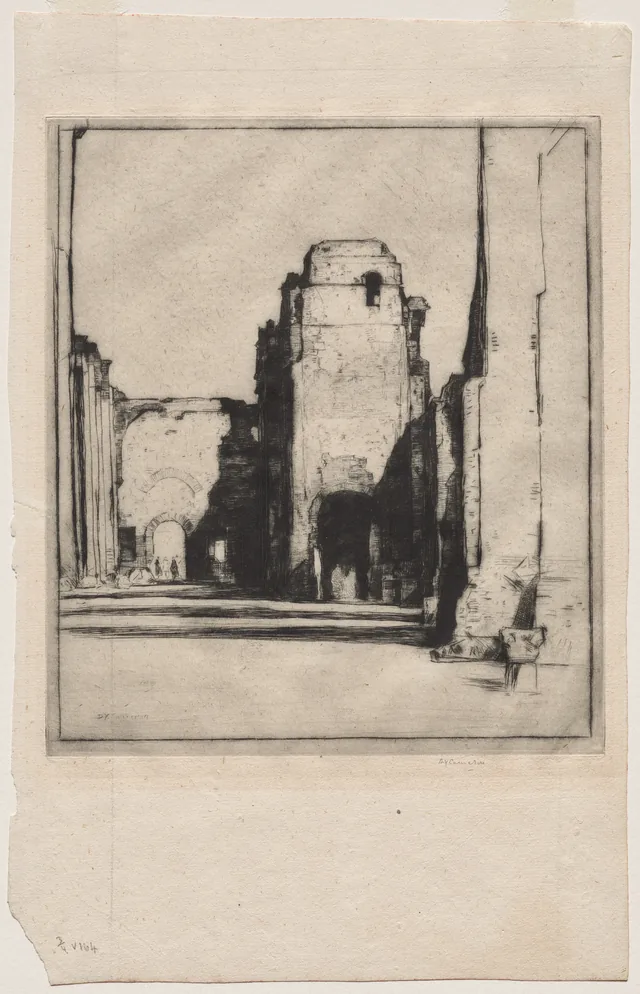 Tepidário, termas de Caracala, David Young Cameron