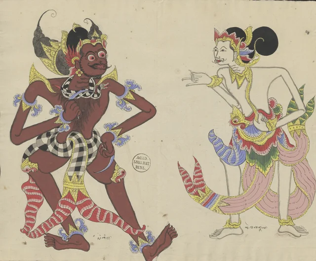 Darmawangsa s'adresse à Bima, Dessins balinais de la collection Van der Tuuk