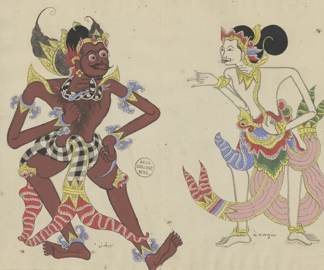 Darmawangsa se dirige a Bima, Dibujos balineses de la colección Van der Tuuk