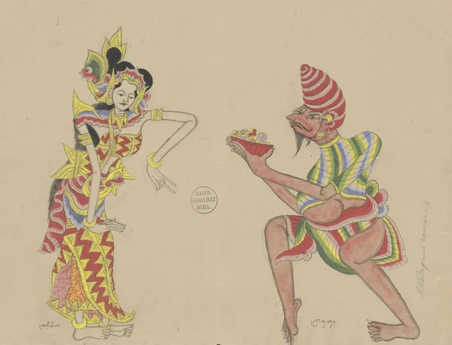 Rawana, disfrazado de asceta, visita a Sita