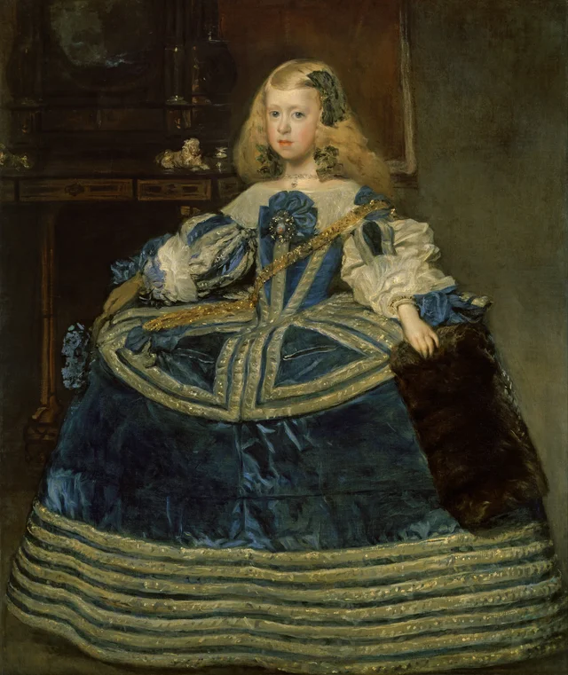 La infanta Margarita con vestido azul