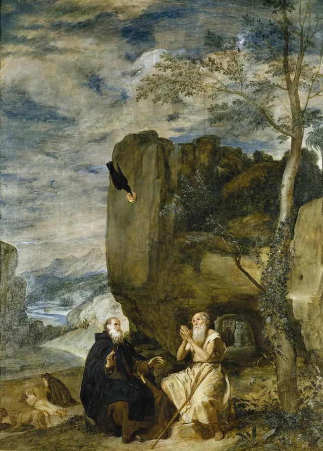 Saint Anthony Abbot and St. Paul, the first hermit, Diego Velázquez