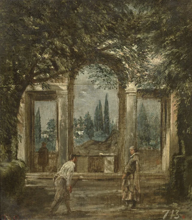 Vue du jardin de la villa Médicis à Rome, Diego Velázquez