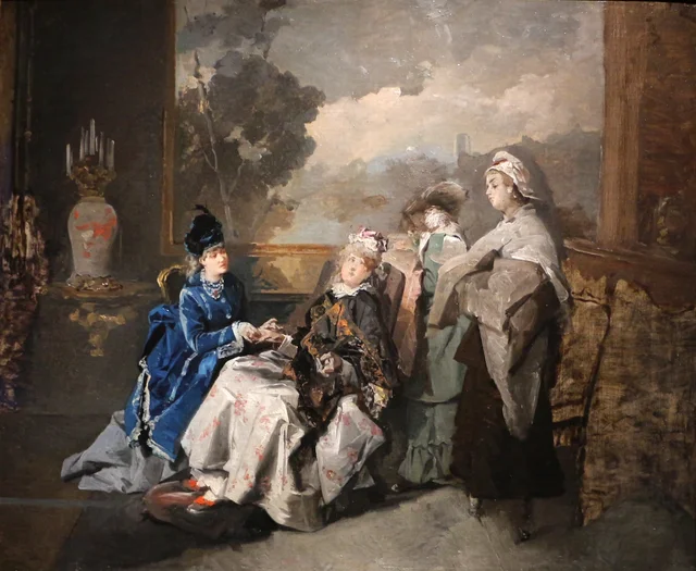 The Visit to the New Mother, Domenico Induno