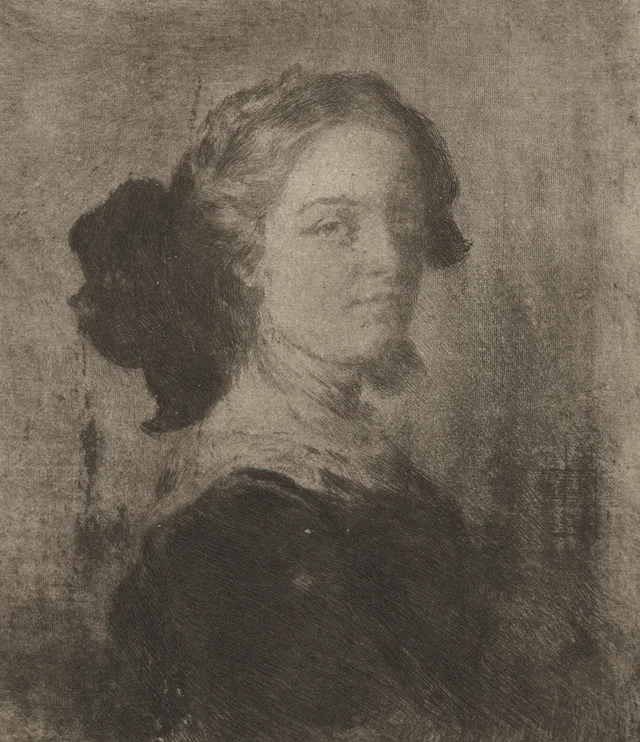 A Young Woman with a Bow in Her Hair