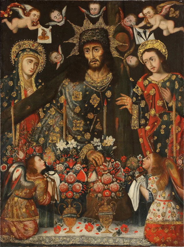 O Cristo da queda, Escola de Cusco