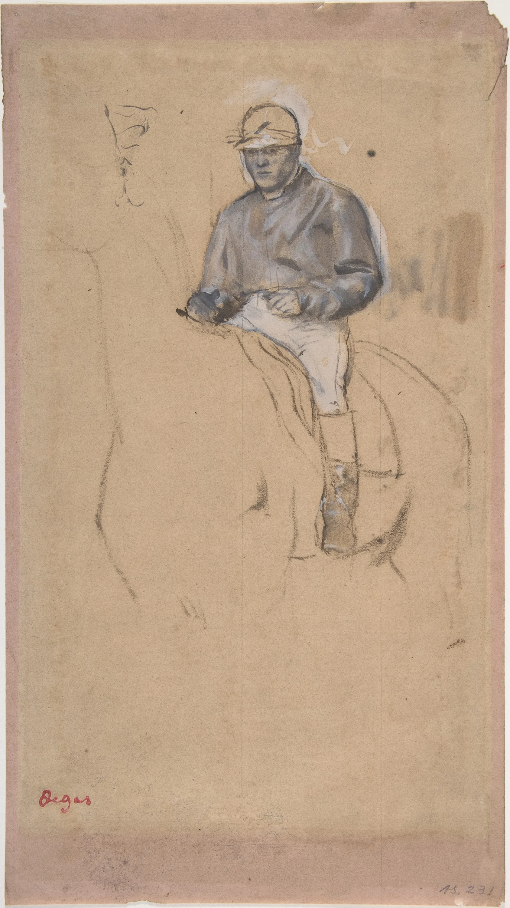 A Jockey on His Horse, Edgar Degas