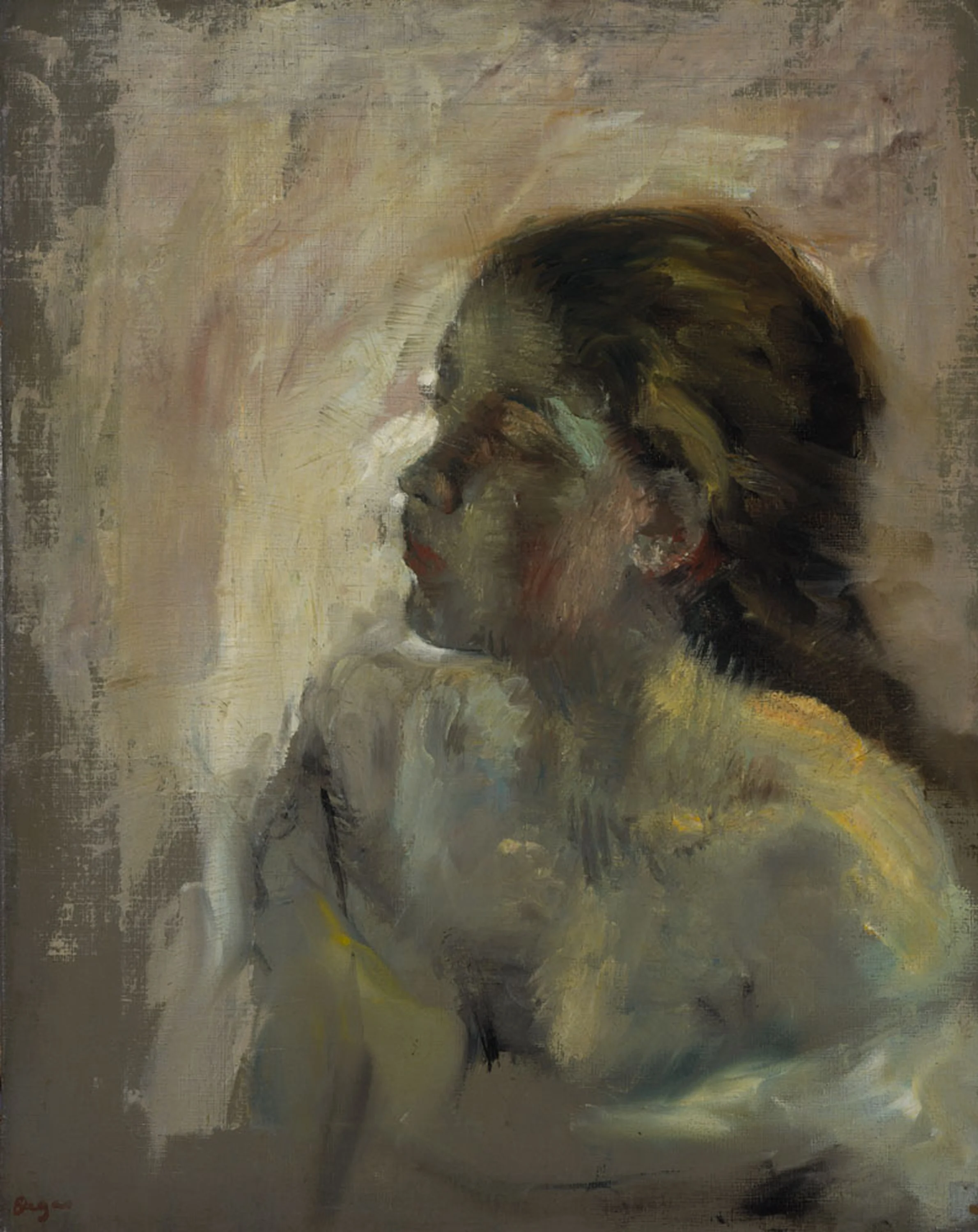 A Study of a Girl's Head, Edgar Degas