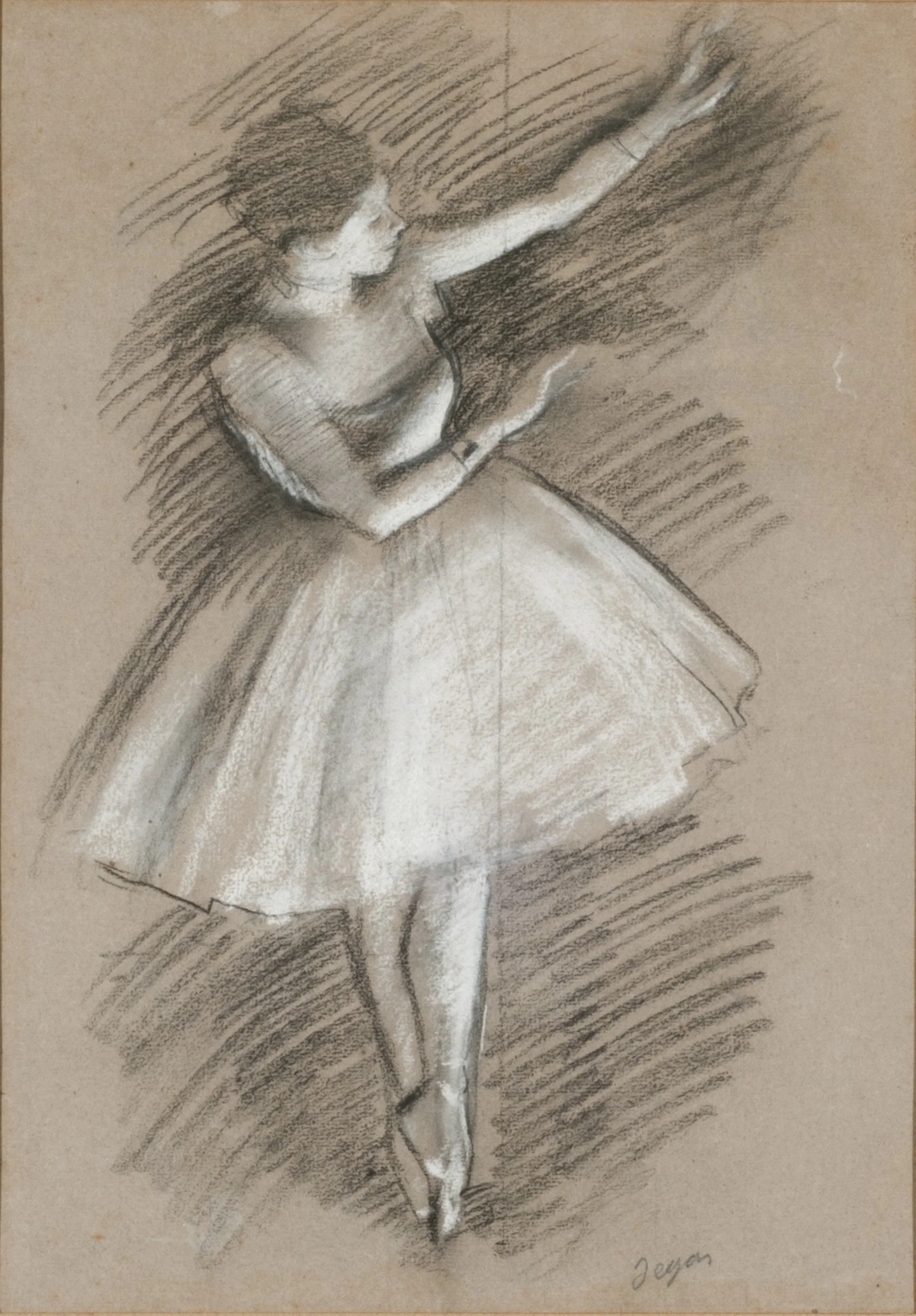 dancer in white, Edgar Degas