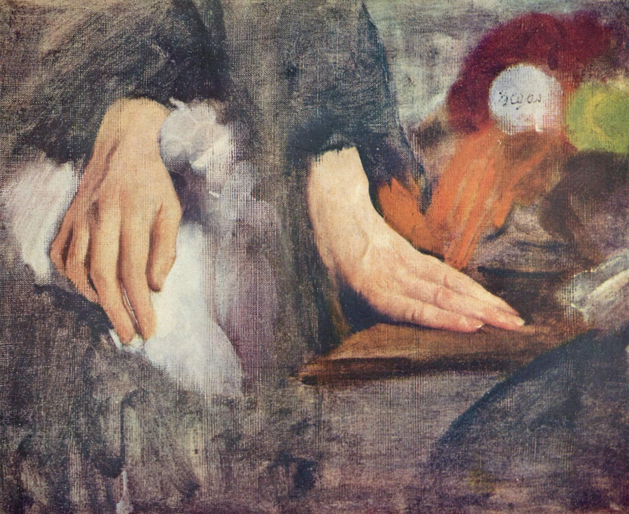 Étude de mains, Edgar Degas
