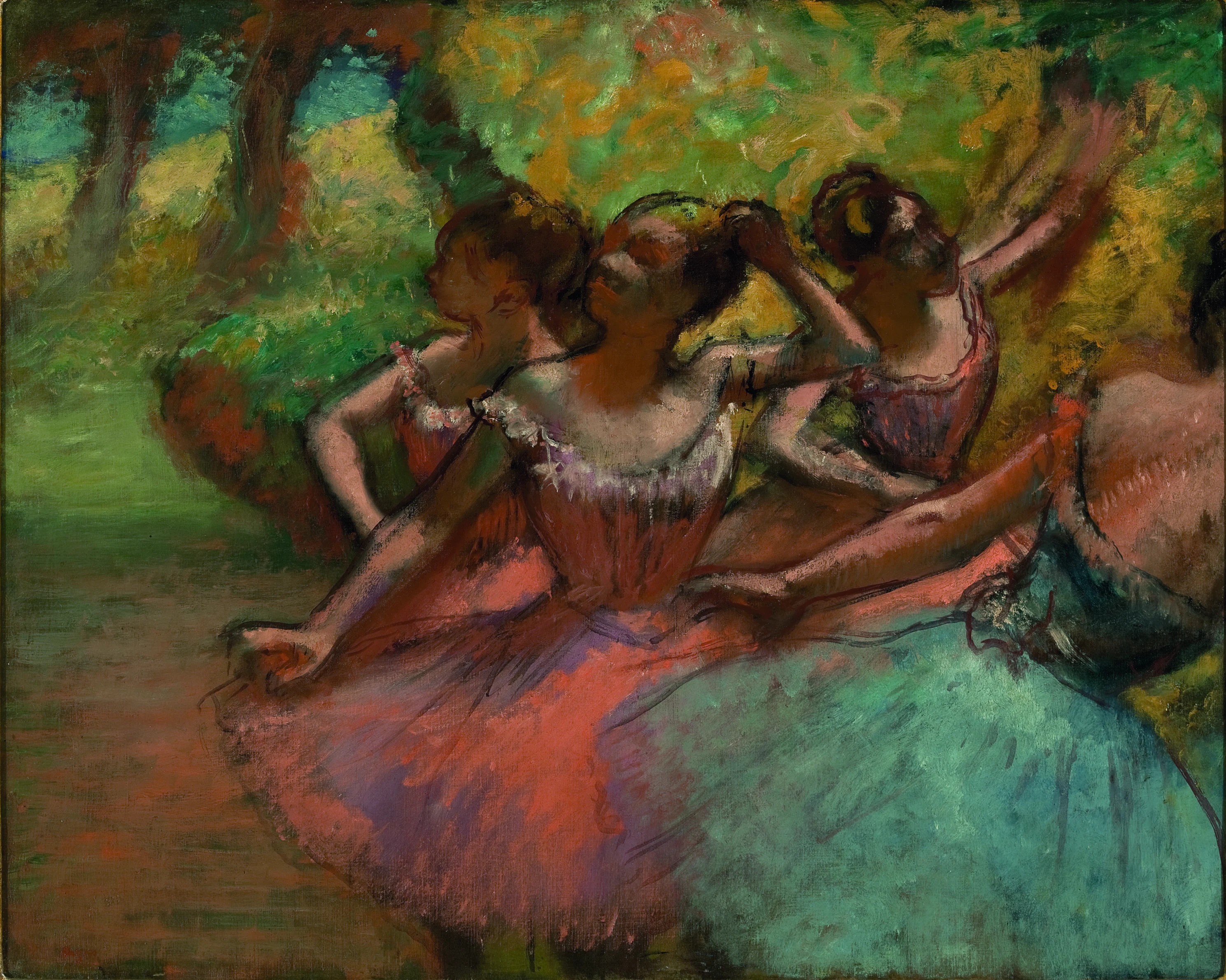 Four Ballerinas on Stage, Edgar Degas