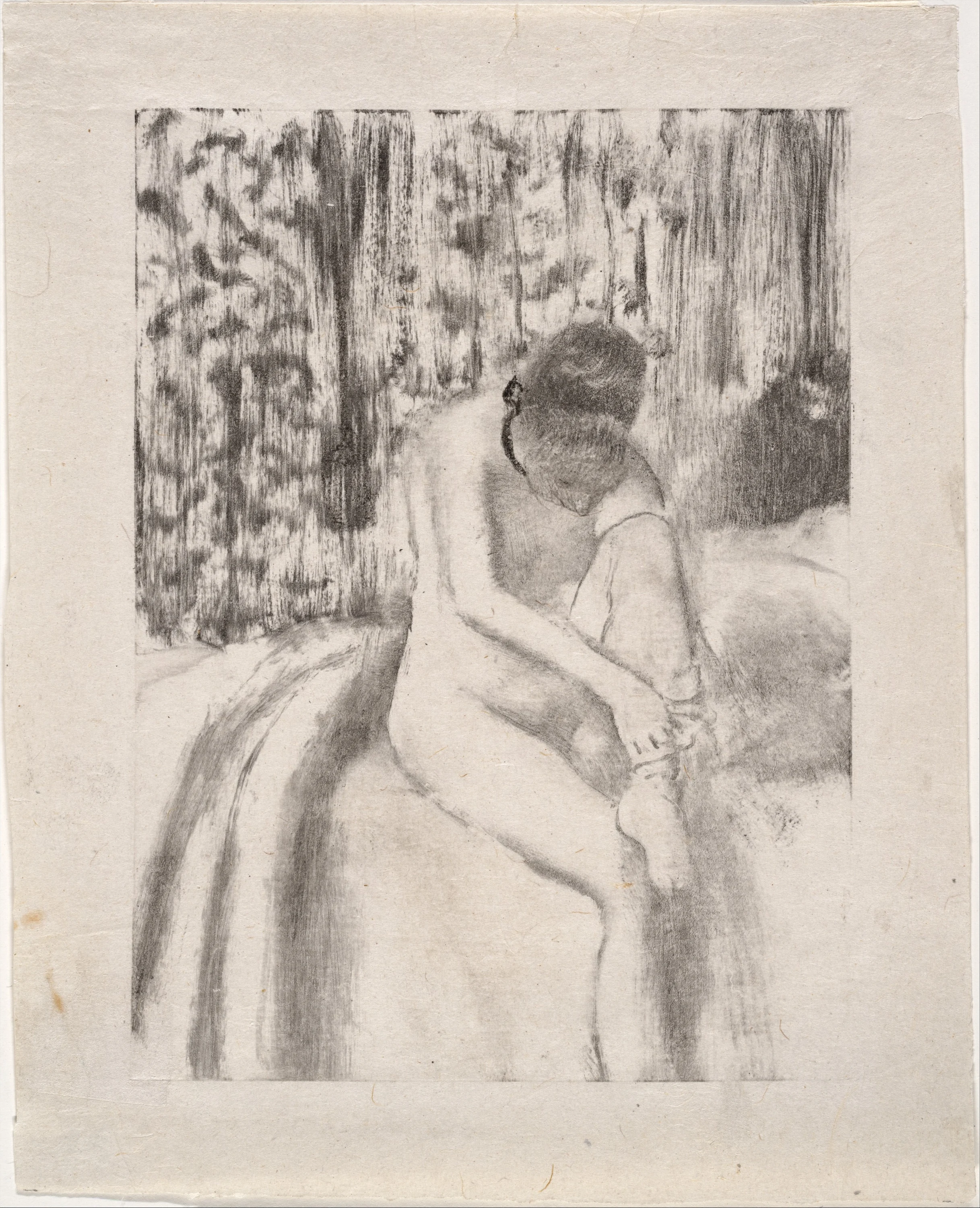Girl Putting on Her Stockings, Edgar Degas