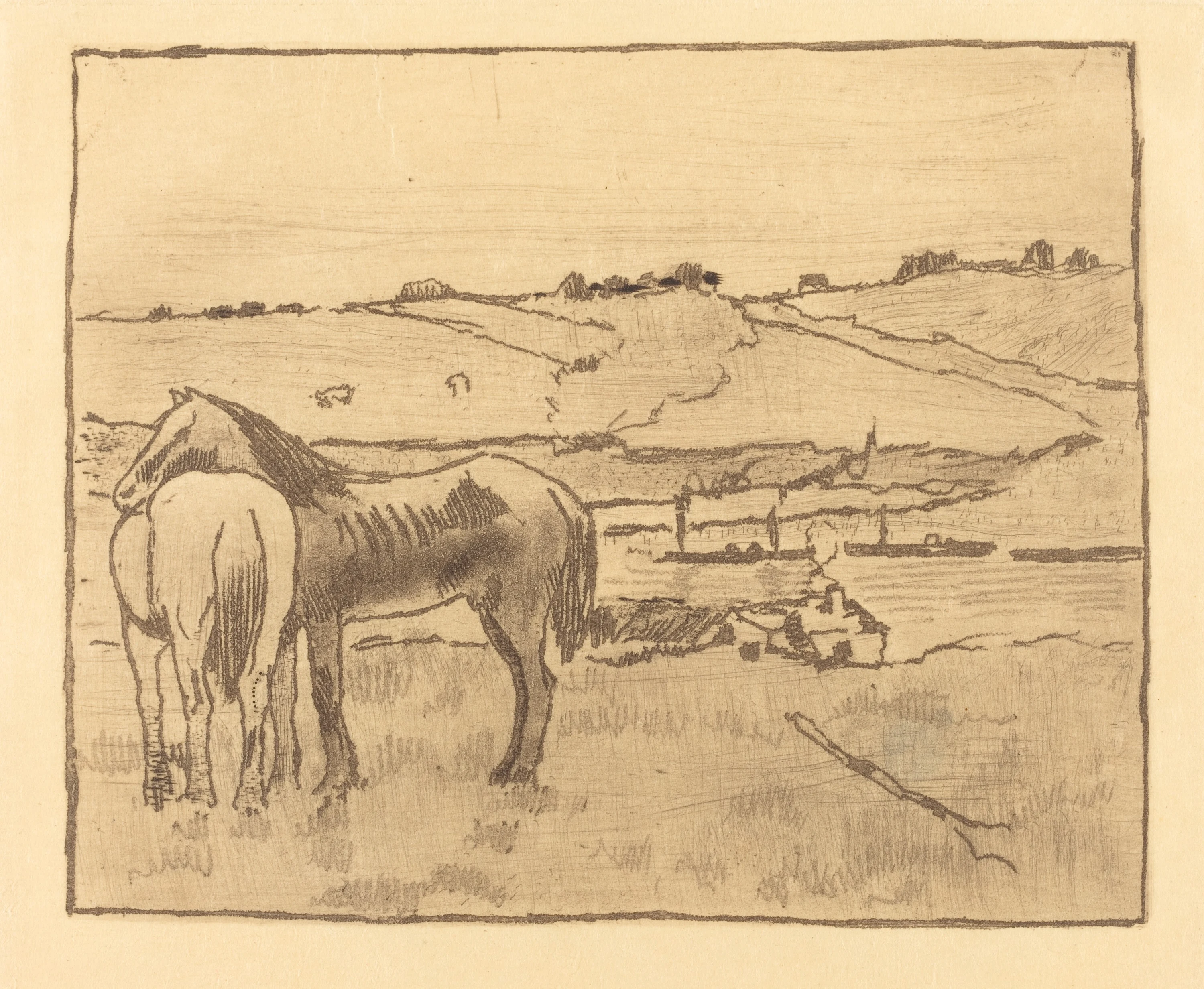 Horses in the Meadow (Chevaux dans la prairie), Edgar Degas