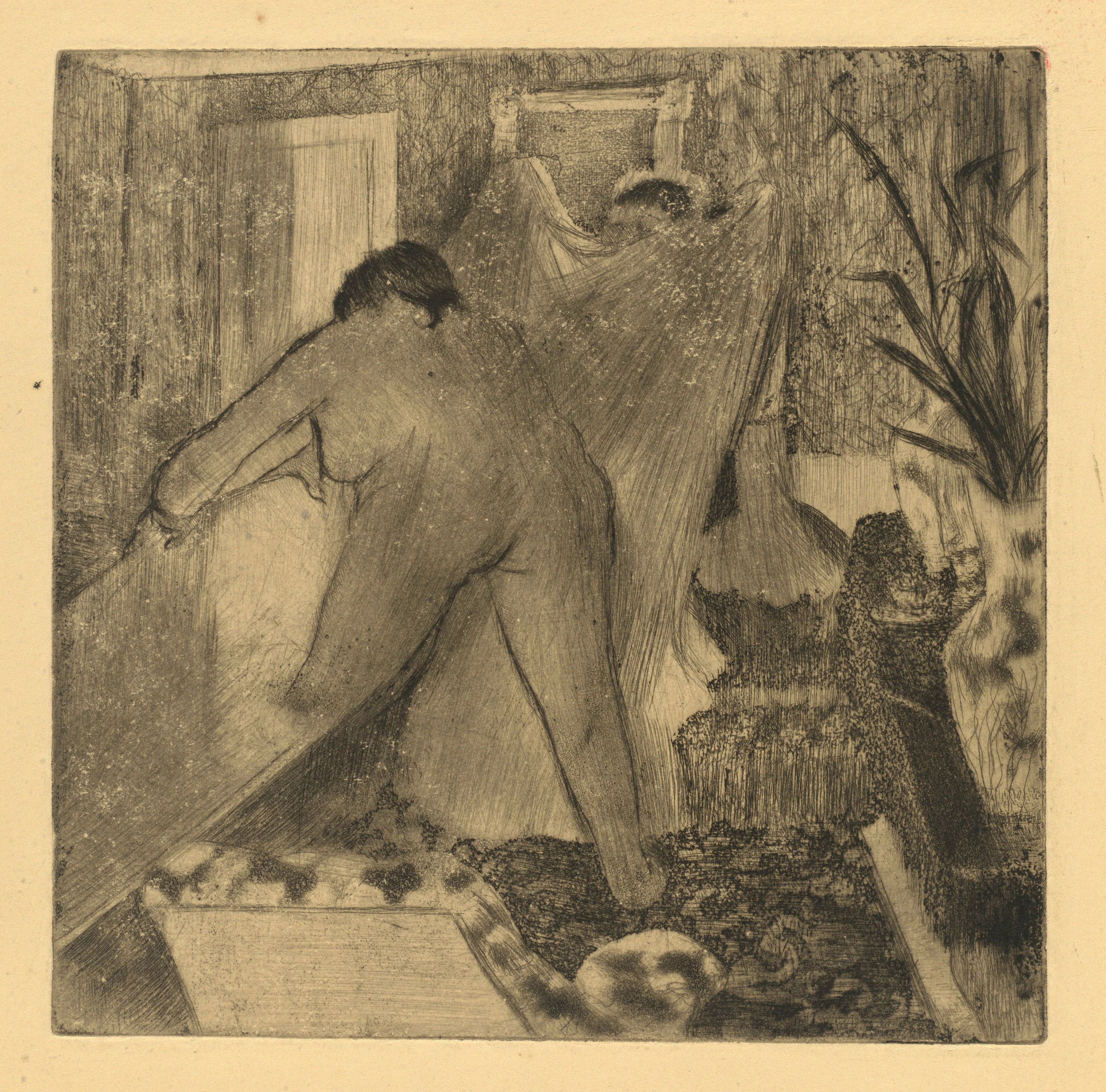 Leaving the Bath, Edgar Degas