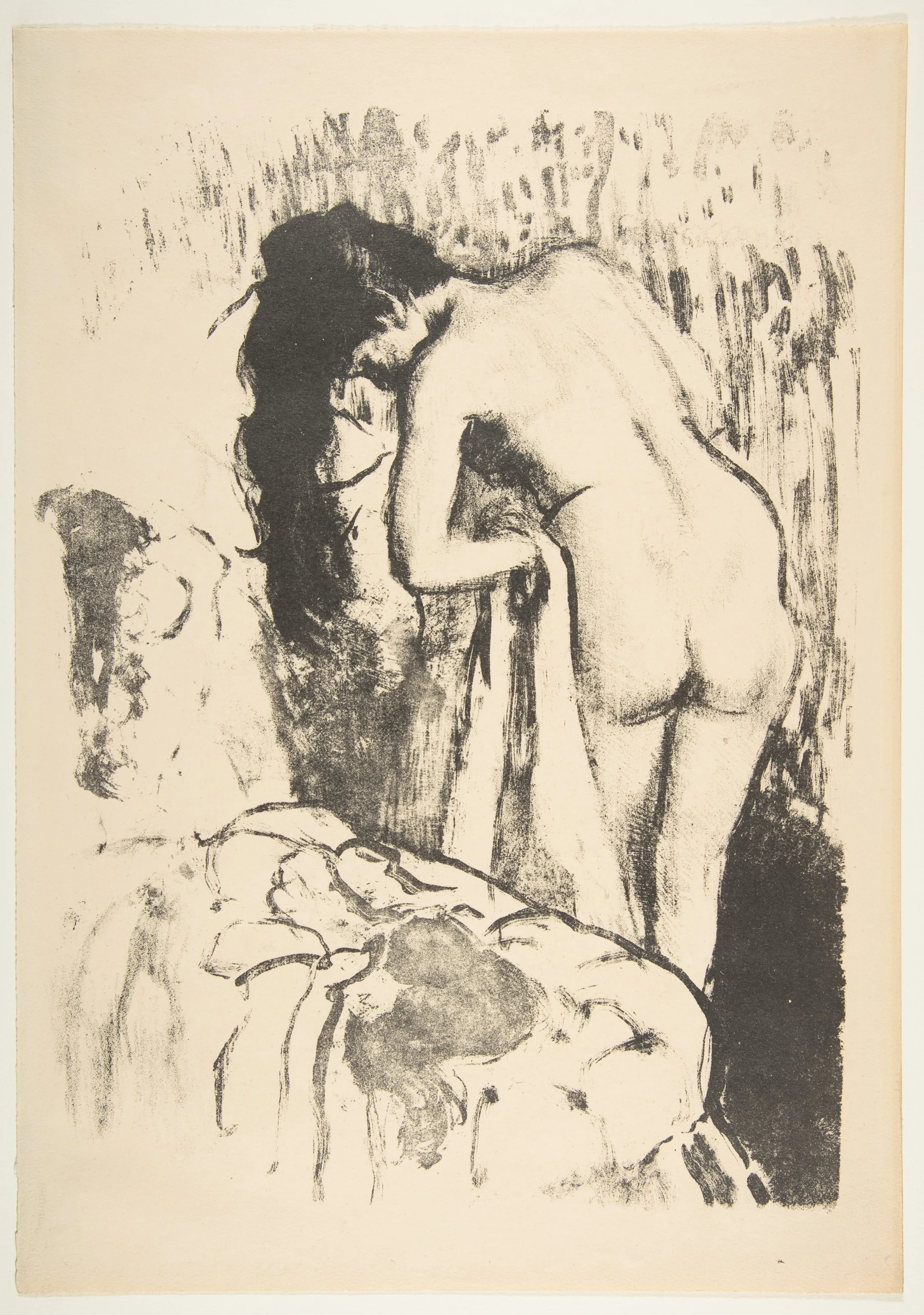 Nude Woman Standing, Drying Herself, Edgar Degas